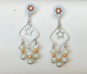 Boucles d oreilles lustre long  7 cm très bon état