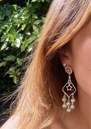 Boucles d oreilles lustre long  7 cm très bon état