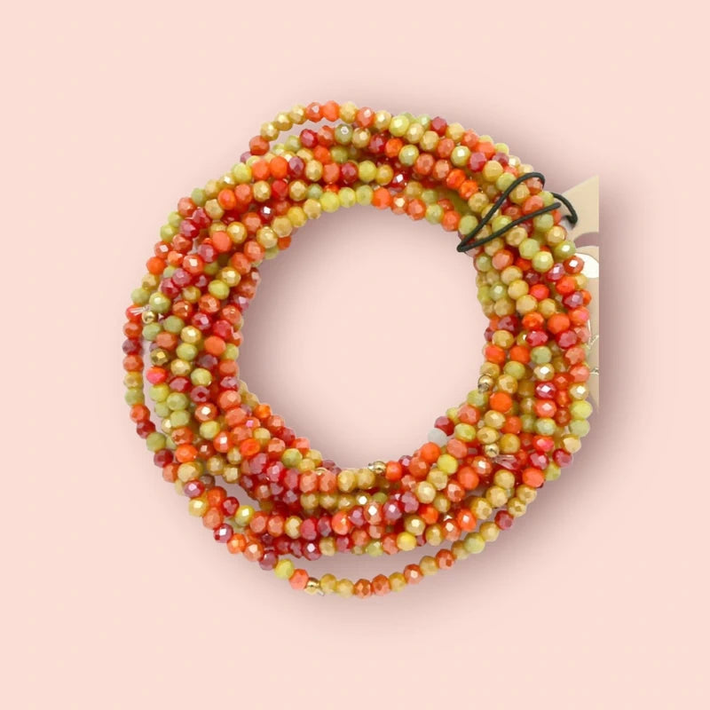Lot de 10 bracelets perles de verre élastiques excellent état