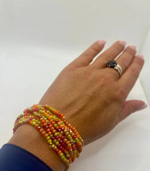 Lot de 10 bracelets perles de verre élastiques excellent état